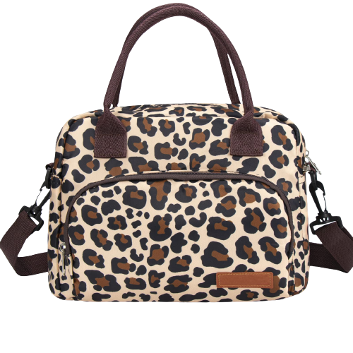 Lunch bag isotherme bandoulière guépard portatif