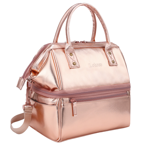 Lunch bag isotherme femme rose portatif