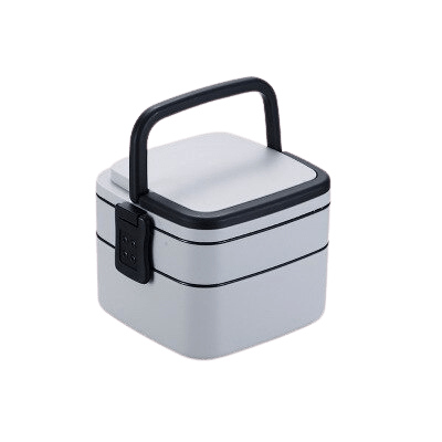 lunch box bento isotherme carre gris 