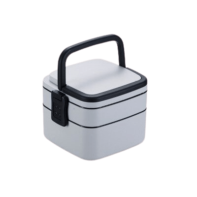 lunch box bento isotherme carre gris