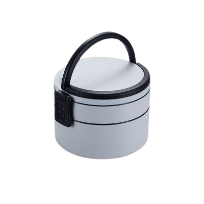 lunch box isotherme bento rond gris