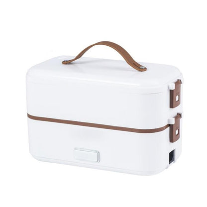 lunch box chauffante deux etages blanche