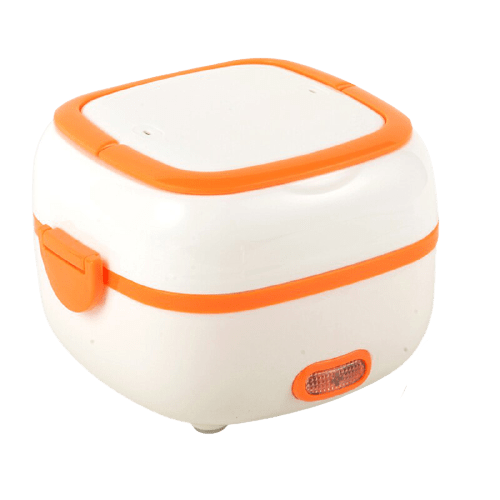 lunch box chauffante electrique orange modele carré
