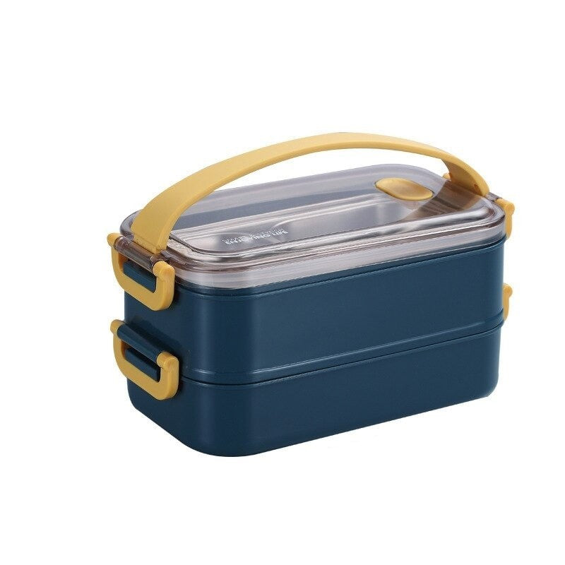 lunch box confort bleu avec ruban jaune