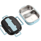 lunch box acier inoxydable bleu deux compartiments