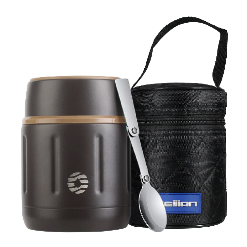lunch box isotherme marron haute performance chaud froid