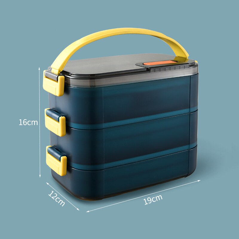 lunch box isotherme bleue triple niveaux dimensions