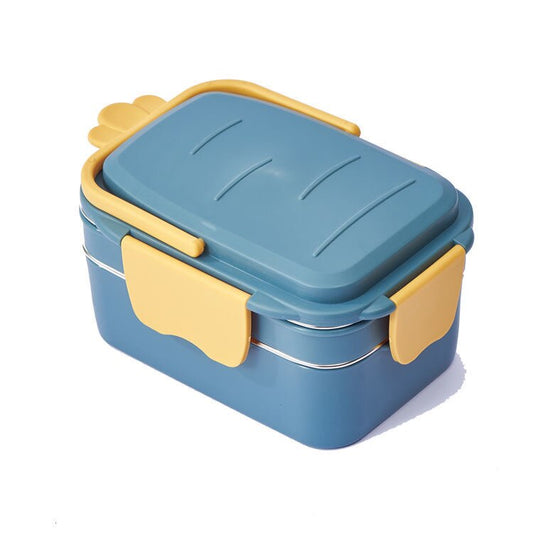 Boîte à repas compartimentée bleue
