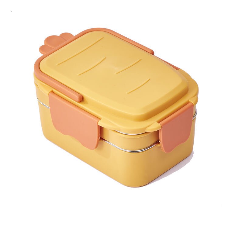 Boîte à repas compartimentée jaune