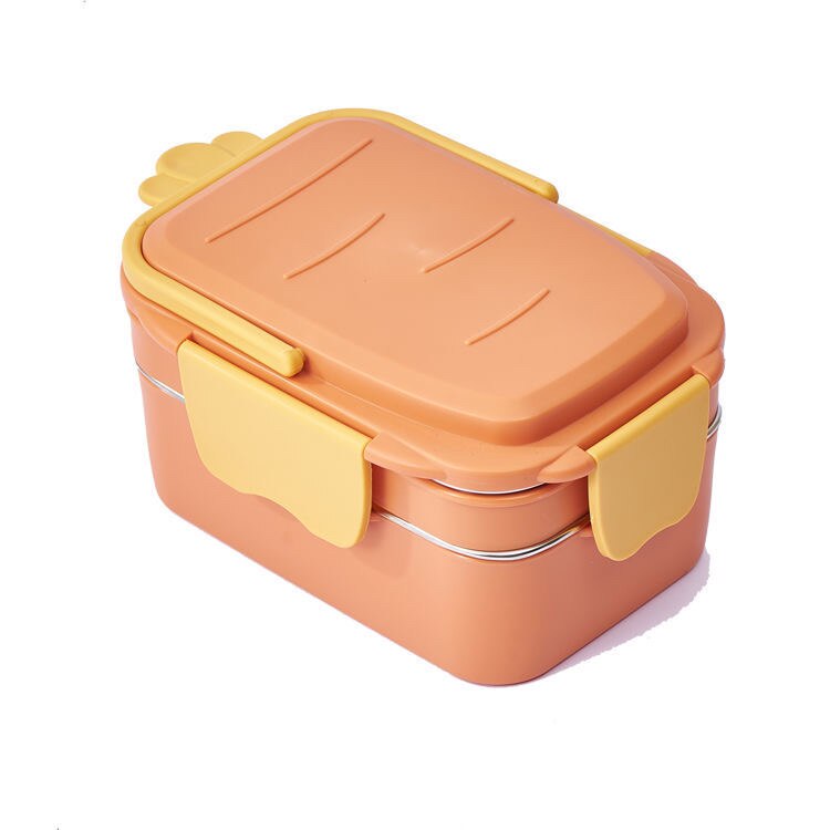 Boîte à repas compartimentée orange