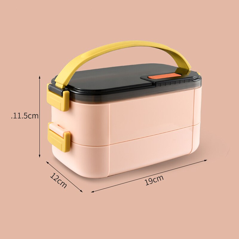 bento box isotherme rose double compartiments