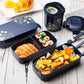 repas lunch box japonaise bleue