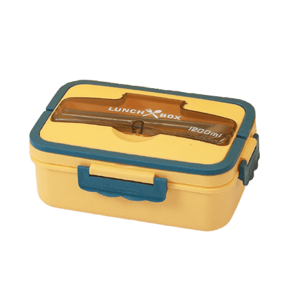 lunch box bento jaune et bleue