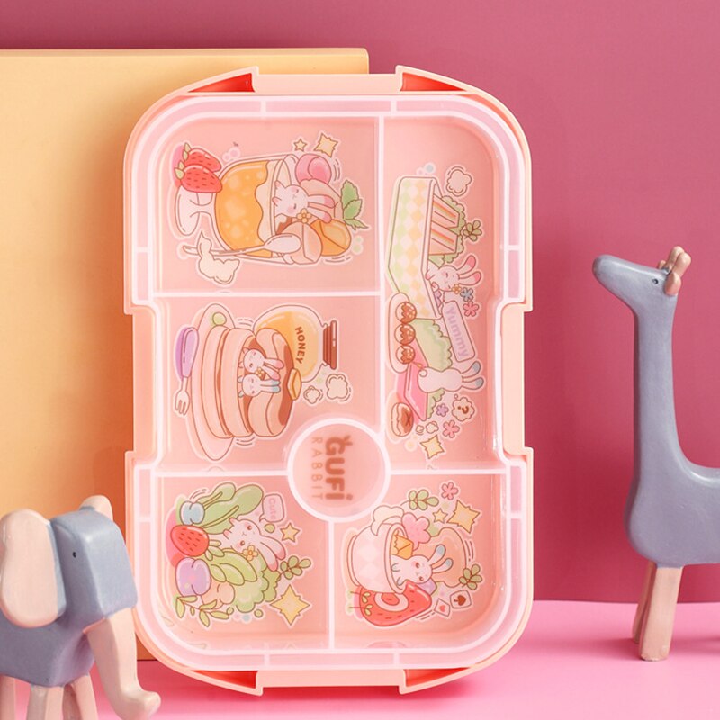 lunch box rose cute lapin details