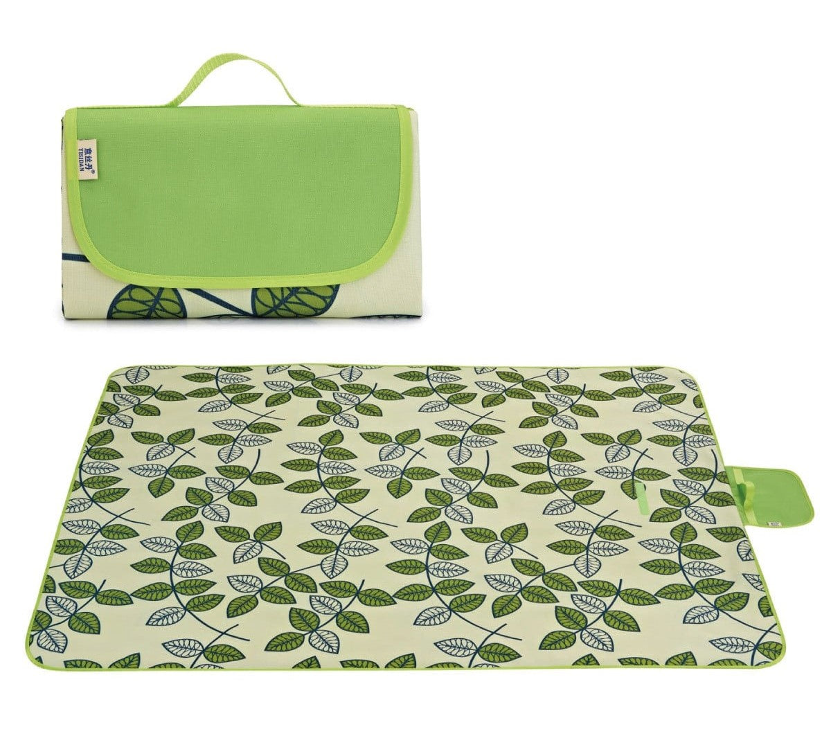 tapis picnic motif feuilles