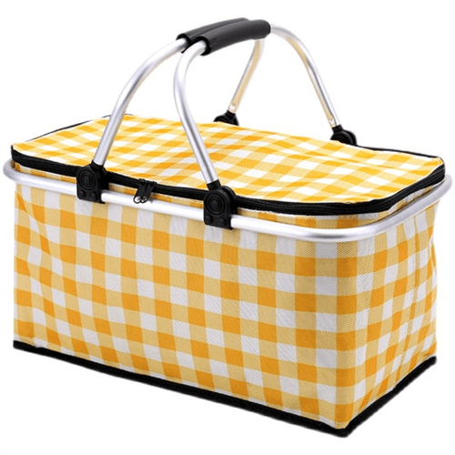 panier picnic carreaux jaunes