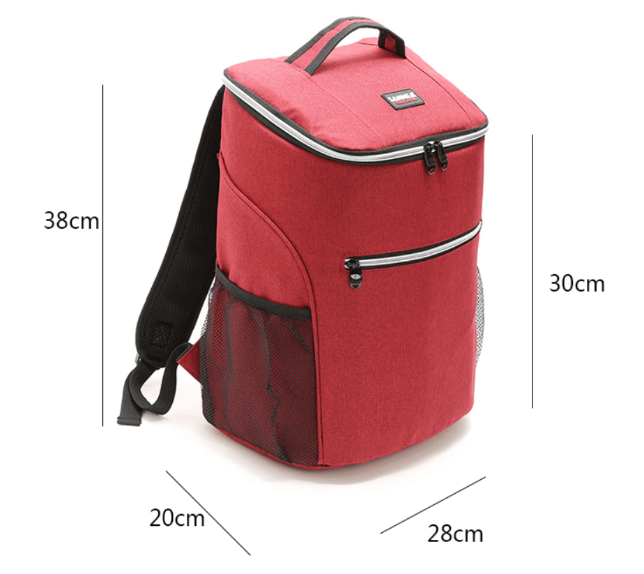sac a dos isotherme glaciere rouge dimensions