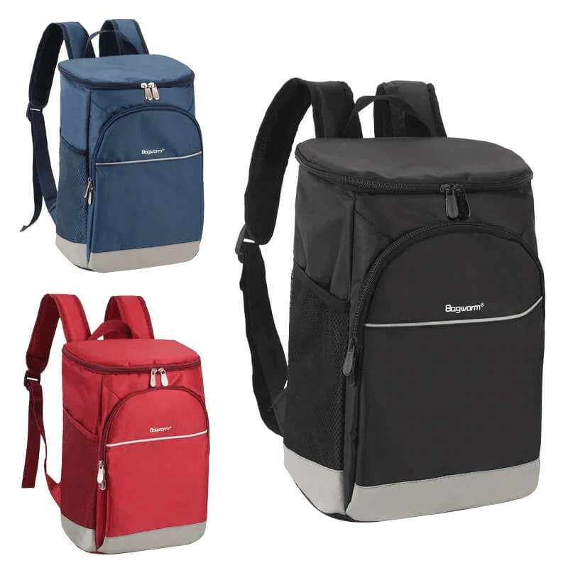 sac a dos isotherme rouge thermos glaciere trois couleurs