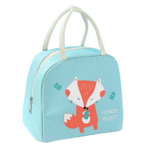 sac isotherme bleu enfant motif renard