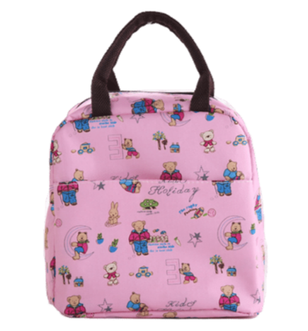 sac isotherme repas rose nounours ourson