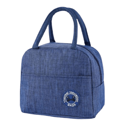 sac isotherme bleu pour repas en plein air bento