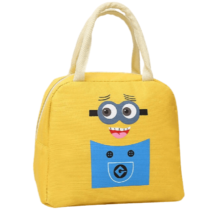 sac isotherme repas motif minion jaune