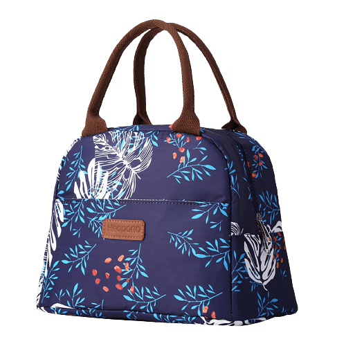 lunch bag isotherme motif feuille acacia