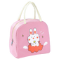 sac a repas rose motif lapin