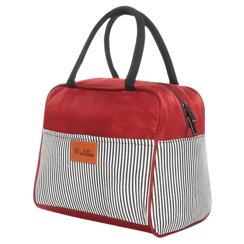 Lunch bag isotherme rouge rayures