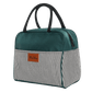 Lunch bag isotherme vert rayures